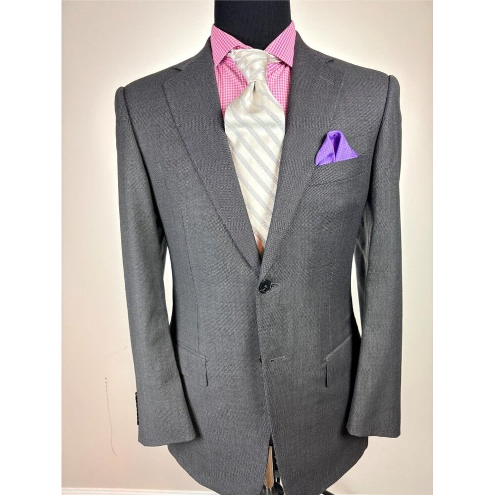Ermenegildo ZEGNA Modern 2-Button Gray Sport Jacket 42 R e52